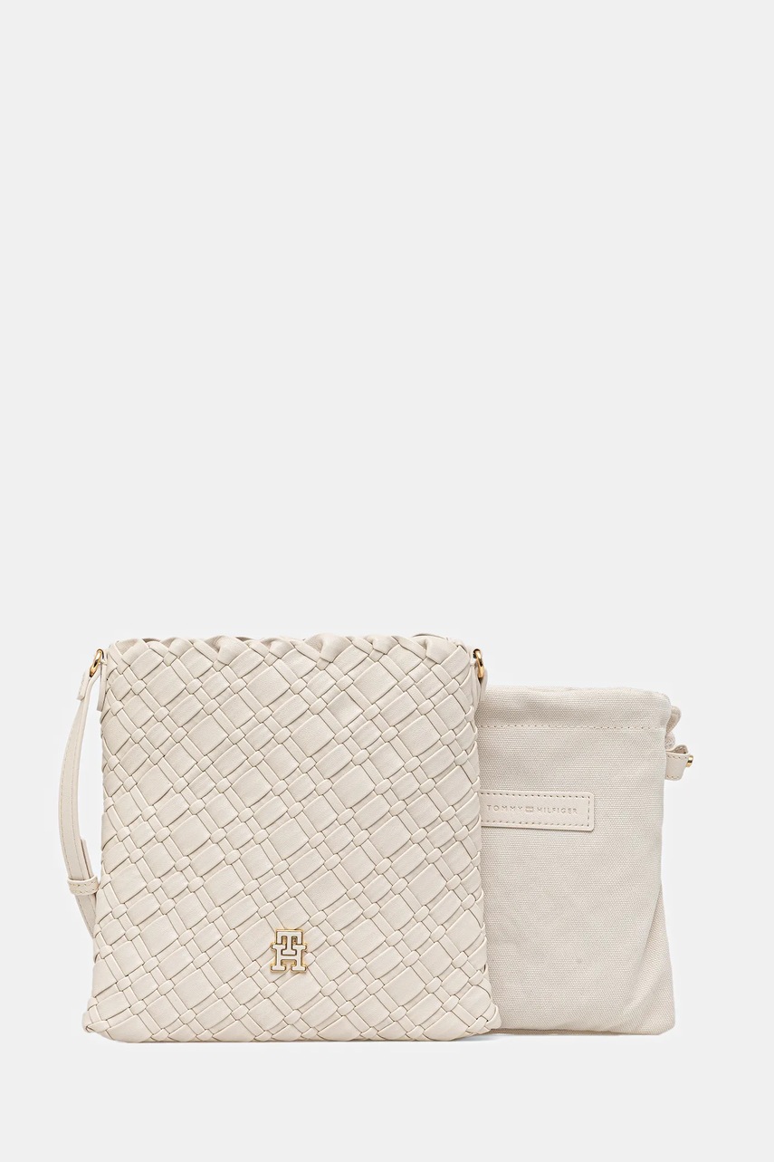 Levně Kabelka Tommy Hilfiger béžová barva, AW0AW18158