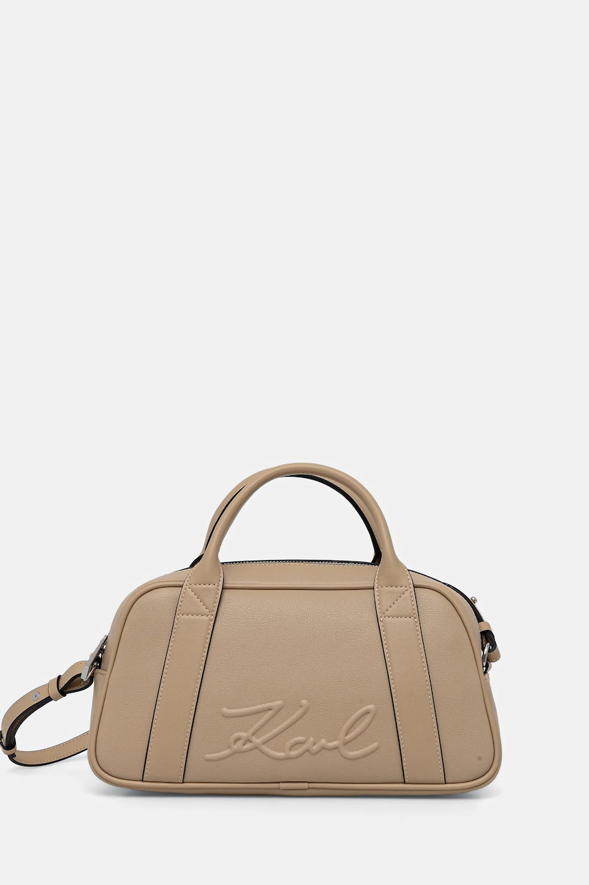 Karl Lagerfeld poșetă K/VILLE culoarea bej, B1W30068