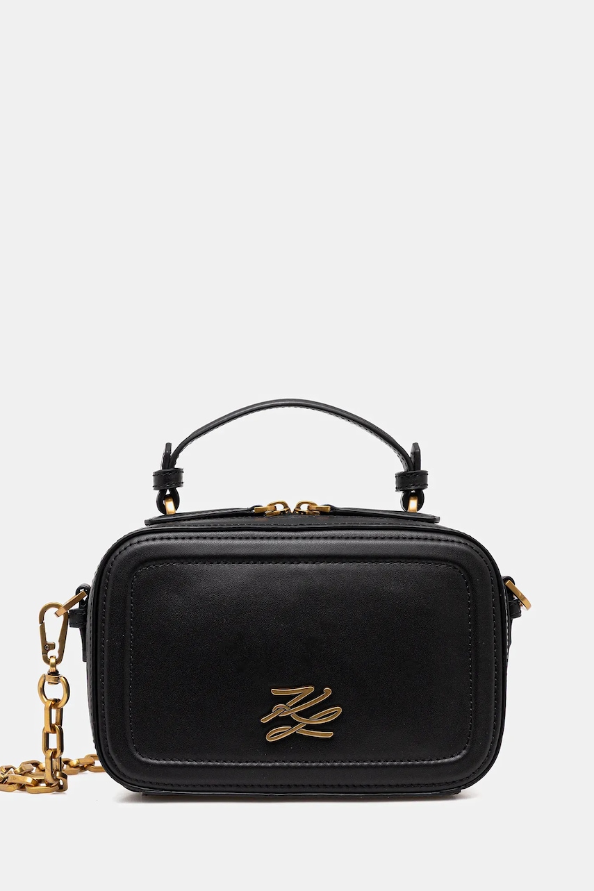 Karl Lagerfeld poșetă de piele K/AUTOGRAPH culoarea negru, B1W30269