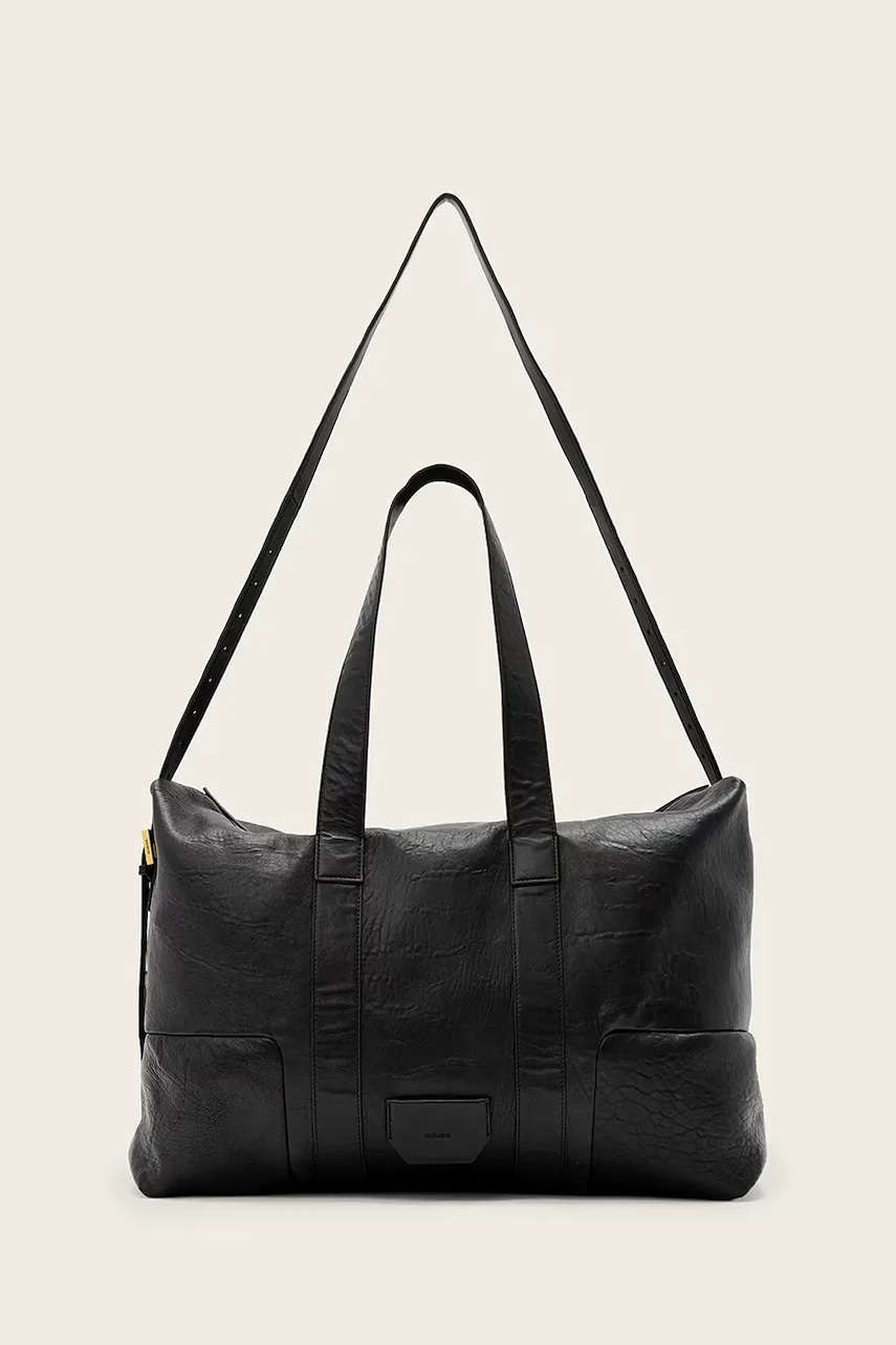 AllSaints poșetă de piele culoarea negru, W512XD