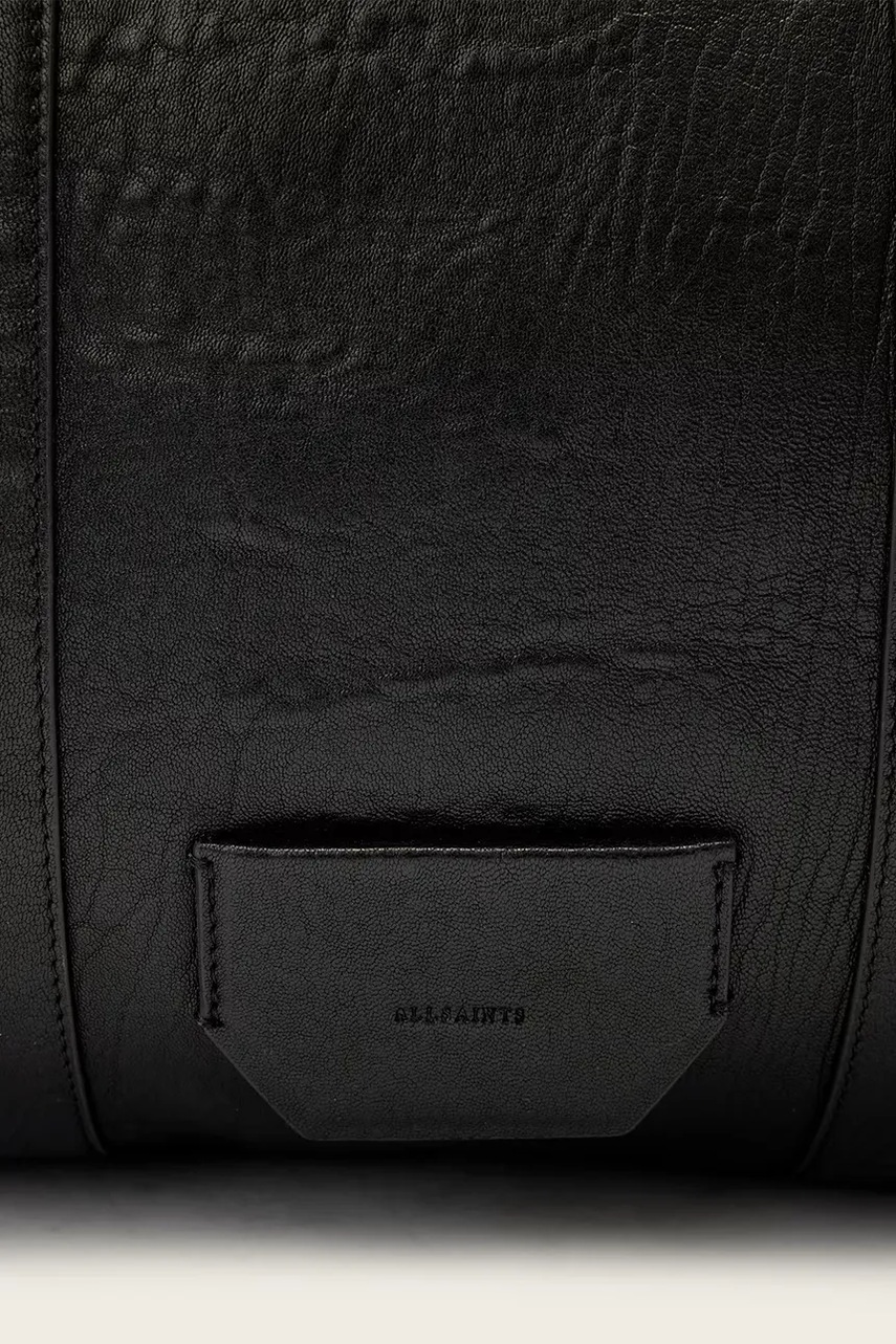 Δερμάτινη τσάντα AllSaints χρώμα: μαύρο, W512XD φωτογραφία