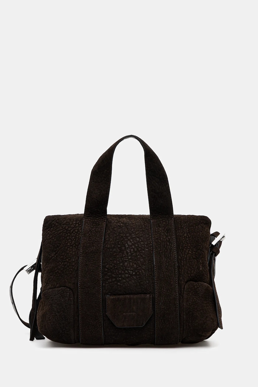 AllSaints poseta de piele culoarea maro, W615XD