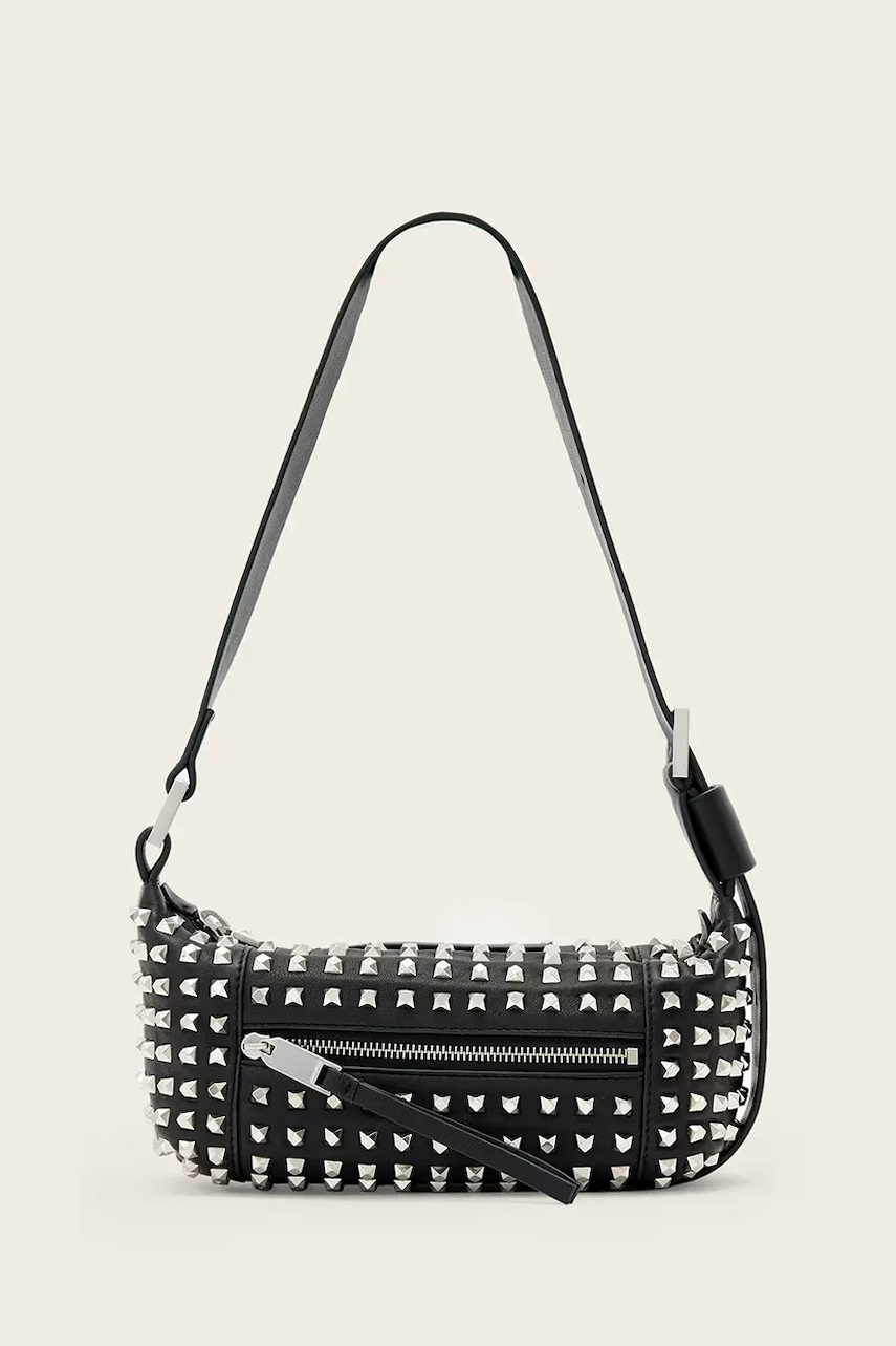 AllSaints poșetă de piele culoarea negru, W558XD