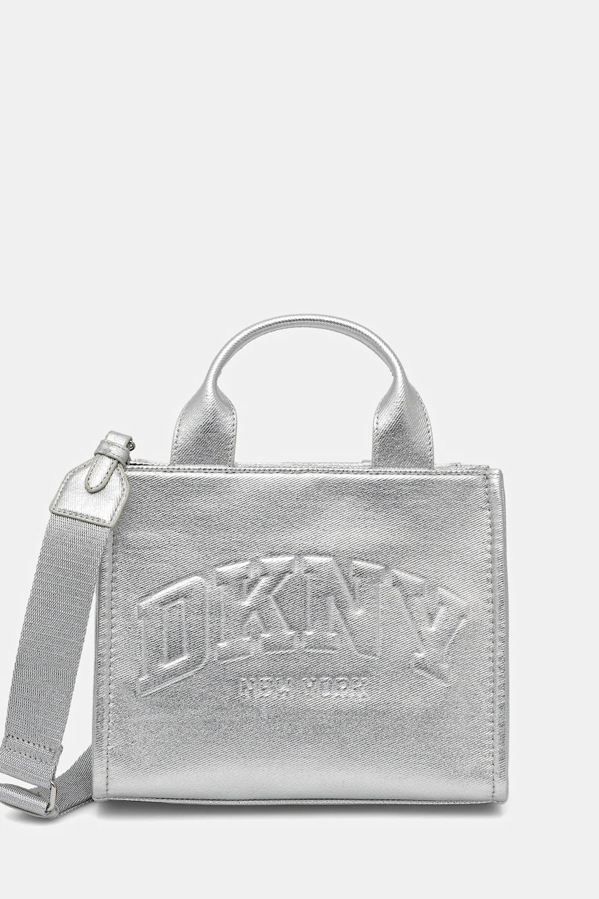Dkny geantă de bumbac culoarea argintiu, R54ADC80