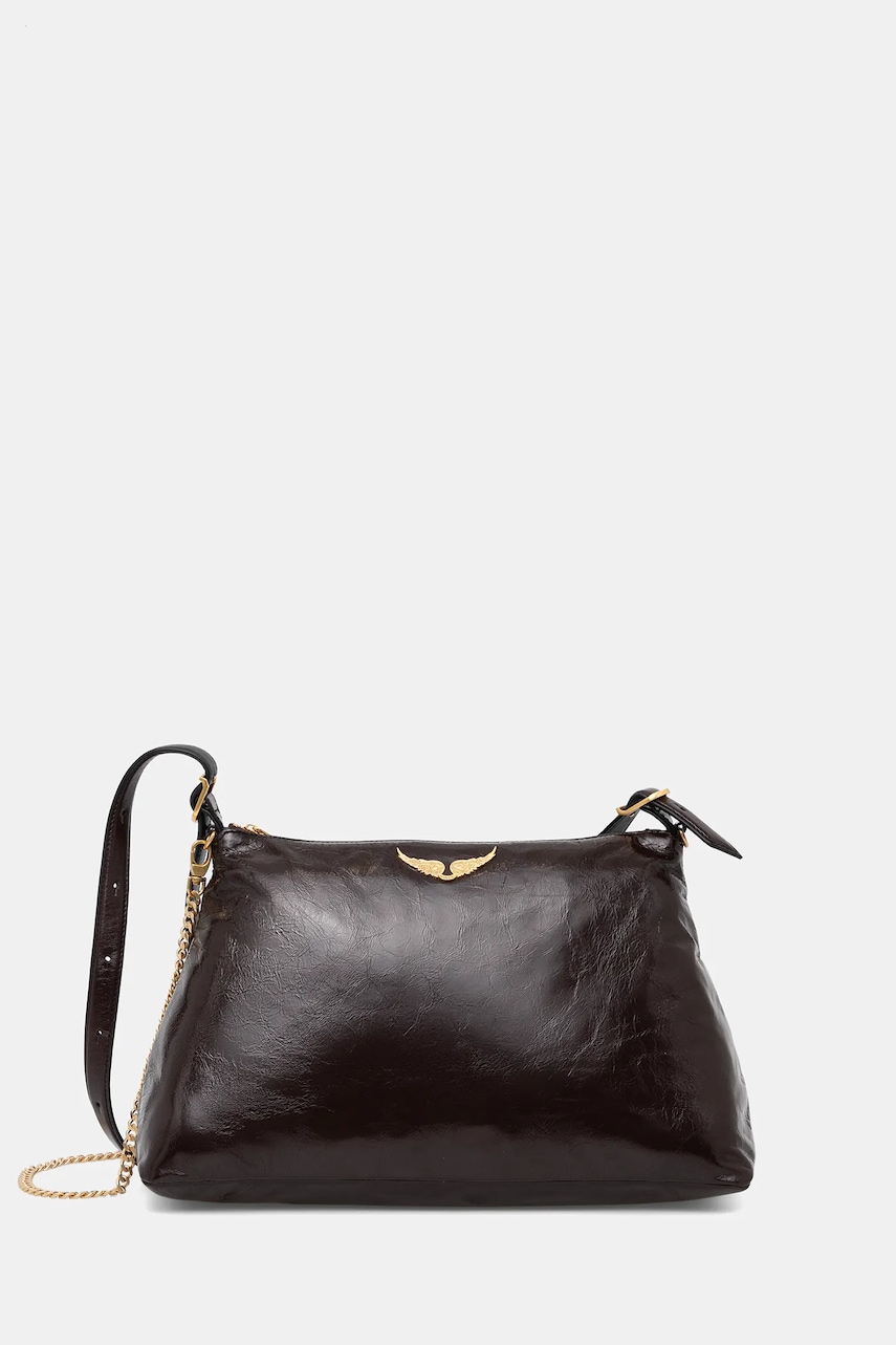 Δερμάτινη τσάντα ZADIG&VOLTAIRE JIM VINTAGE PATENT