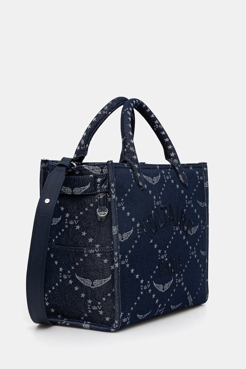 Kabelka ZADIG&VOLTAIRE ANGEL TOTE DENIM MONOGRAM