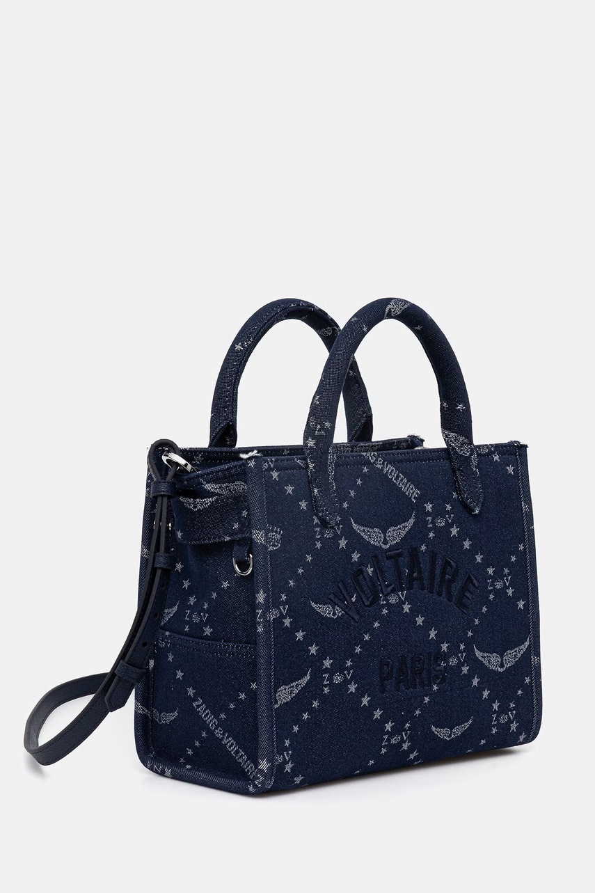 Kabelka ZADIG&VOLTAIRE ANGEL TOTE XS DENIM MONOGRAM