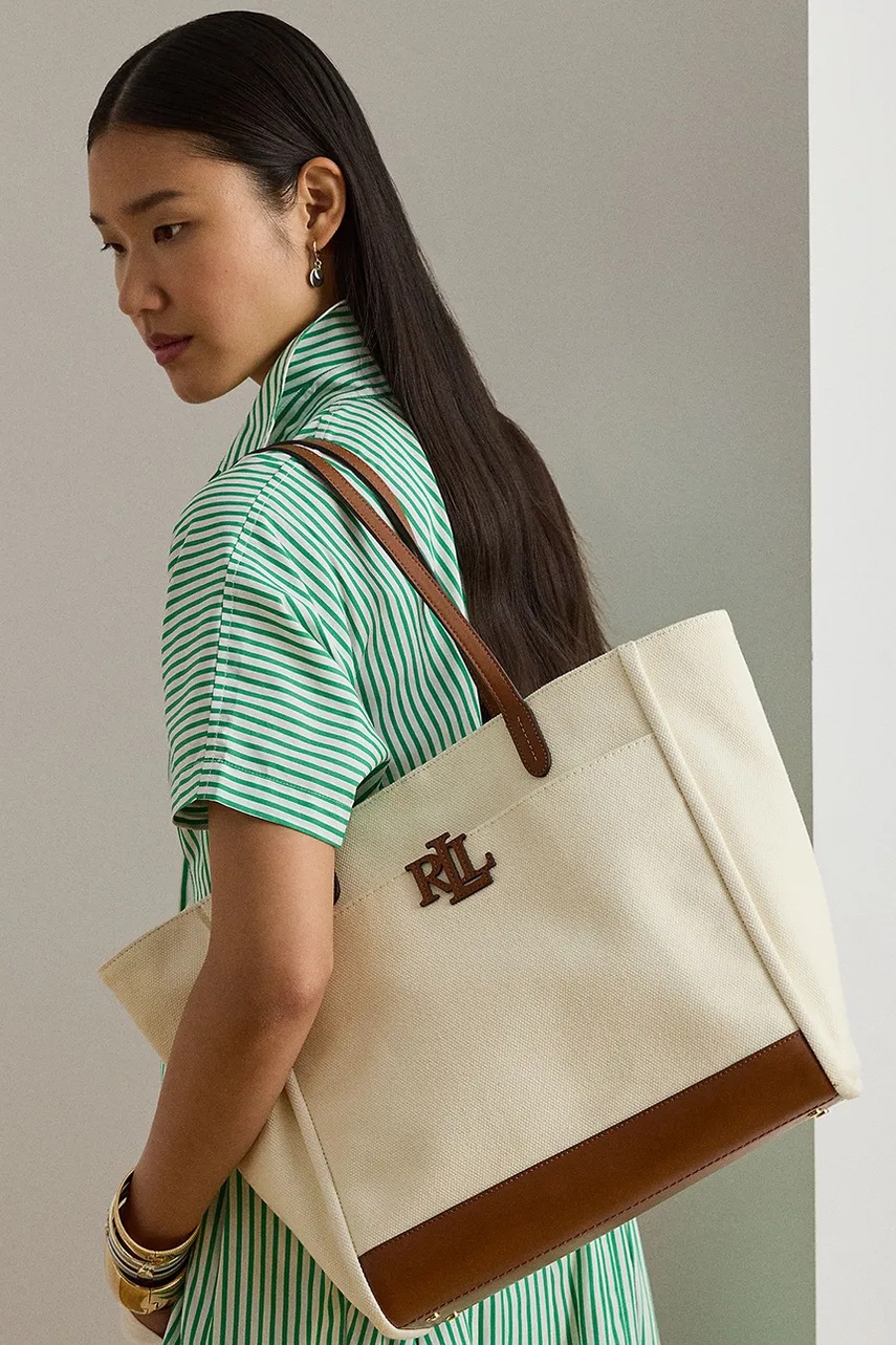 Bavlněná kabelka Lauren Ralph Lauren (obrázek 6)