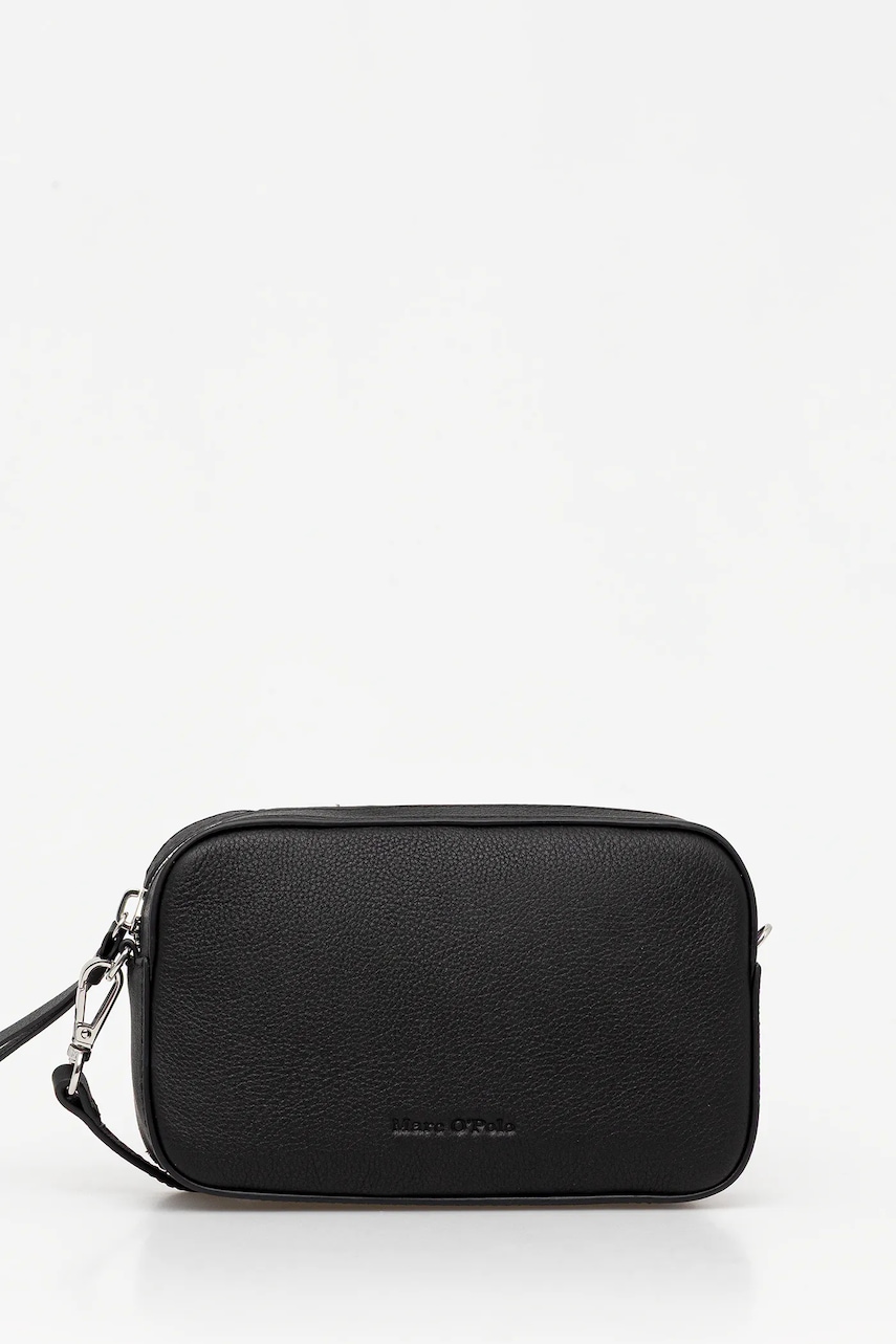 Marc O'Polo poșetă de piele culoarea negru, 5000009087