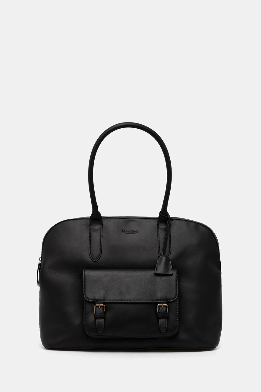 Marc O'Polo poșetă de piele culoarea negru, 5000009165