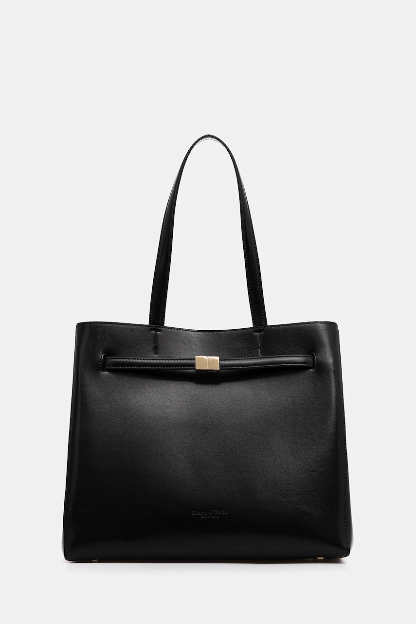 Marc O'Polo poșetă de piele culoarea negru, 5000009275