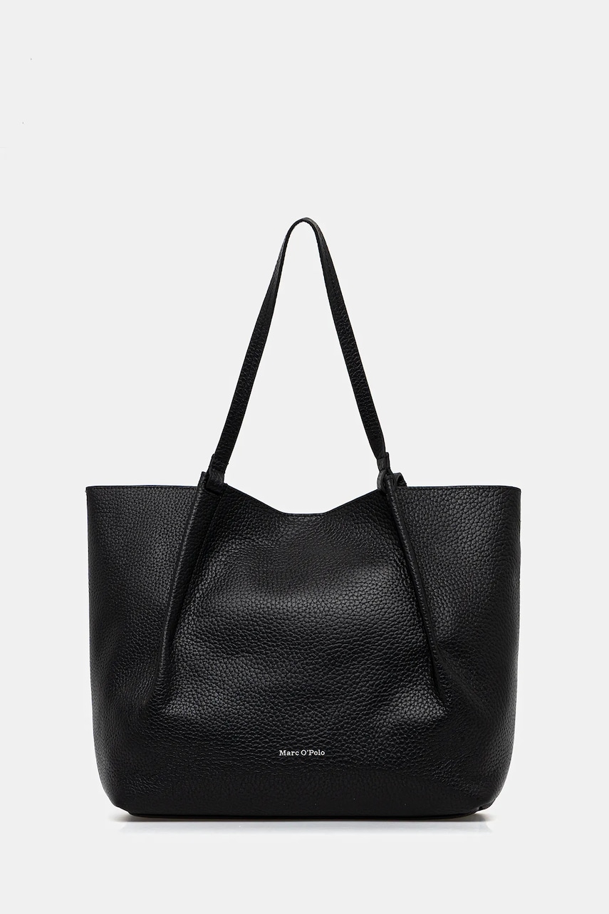 Marc O'Polo poșetă de piele culoarea negru, 5000009281