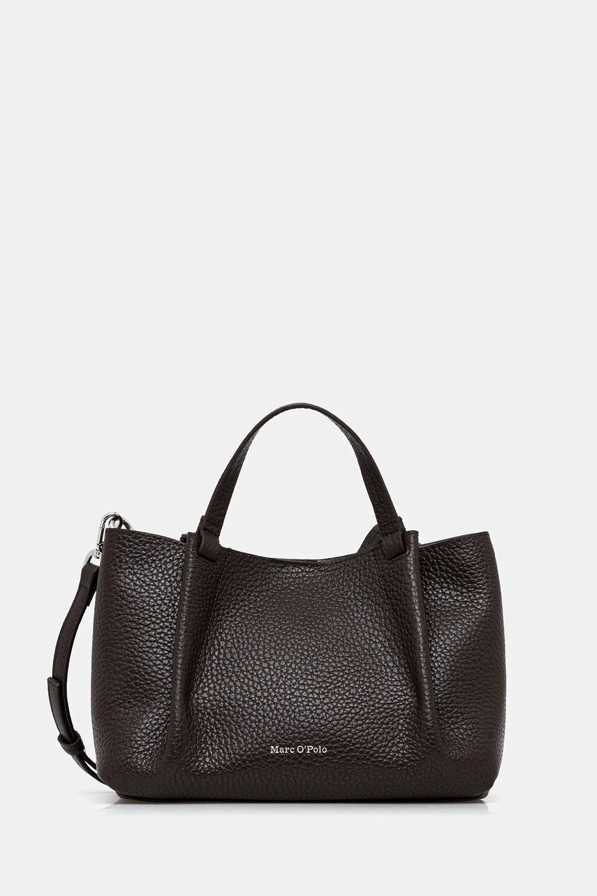 Marc O'Polo poșetă de piele culoarea maro, 5000009283