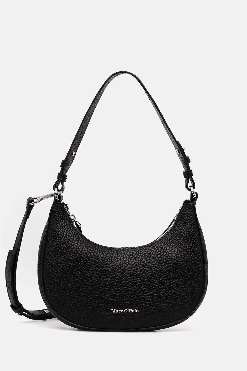 Marc O'Polo poșetă de piele culoarea negru, 5000009284