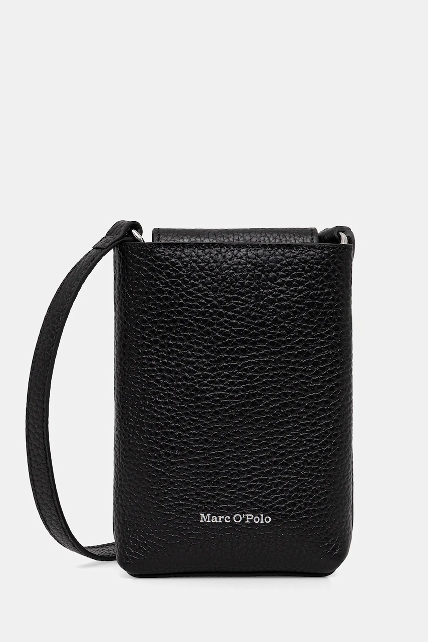 Marc O'Polo poșetă de piele culoarea negru, 5000009285