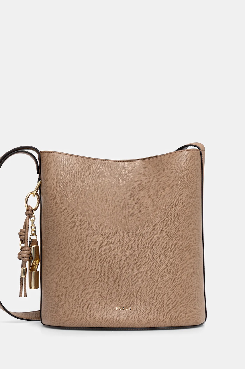 Furla geantă de piele culoarea maro, WB01875 ARE000 4489S