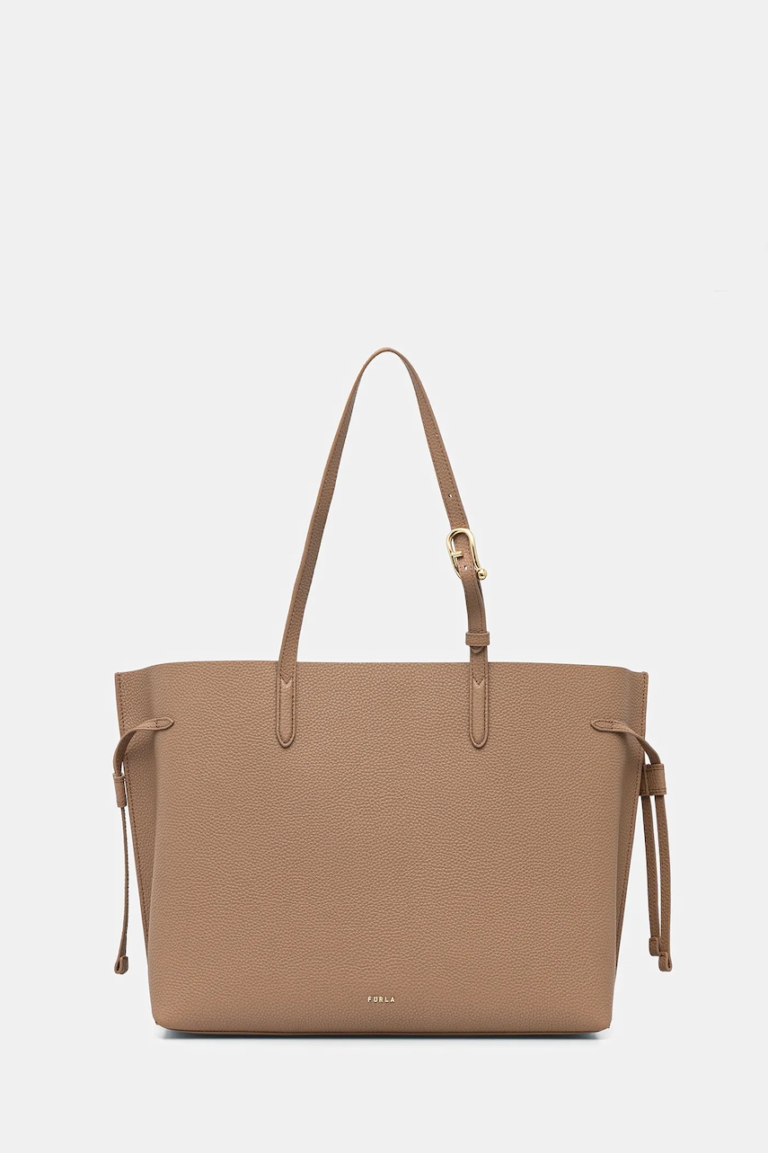 Furla poșetă de piele culoarea bej, WB02001 BX4329 4619S