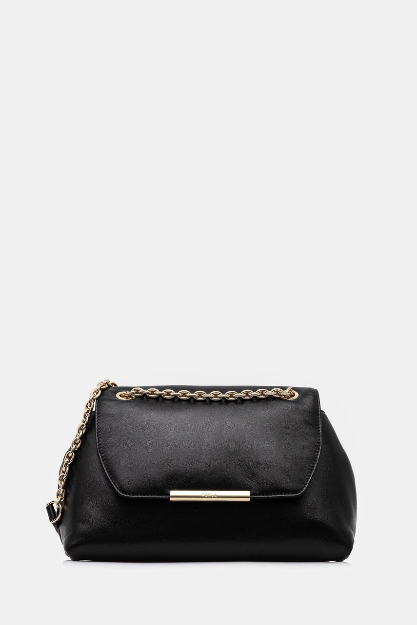 Levně Kožená kabelka Furla Nadia černá barva, WB01817 BX2269 O6000