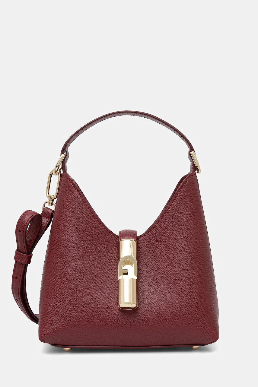 Furla poșetă de piele culoarea bordo, WE00876 ARE000 CGQ00