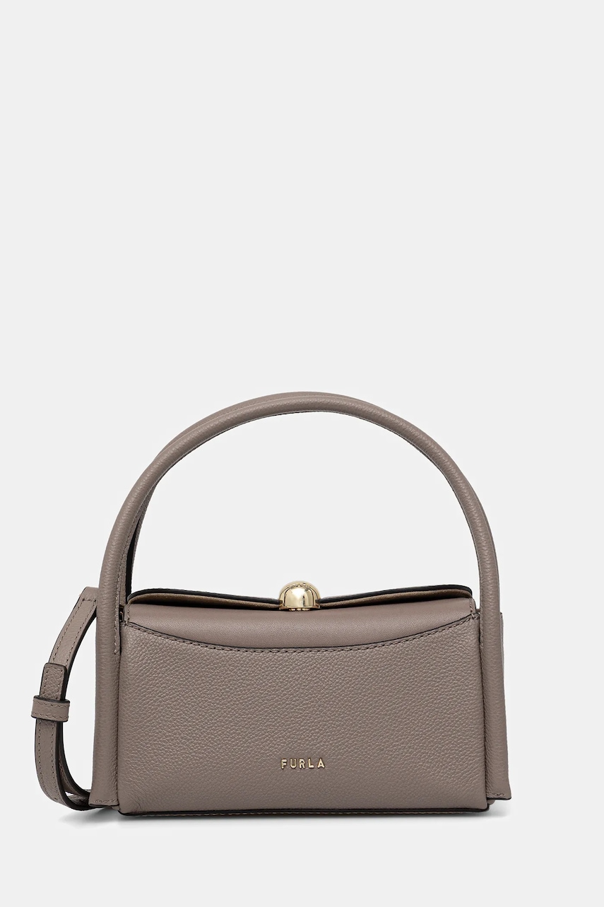 Furla poșetă de piele Nicole Mini Boston Bag
