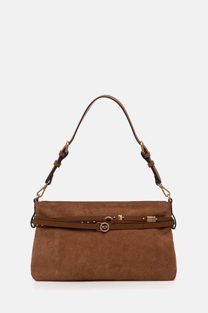 Pinko geantă de mână din piele întoarsă