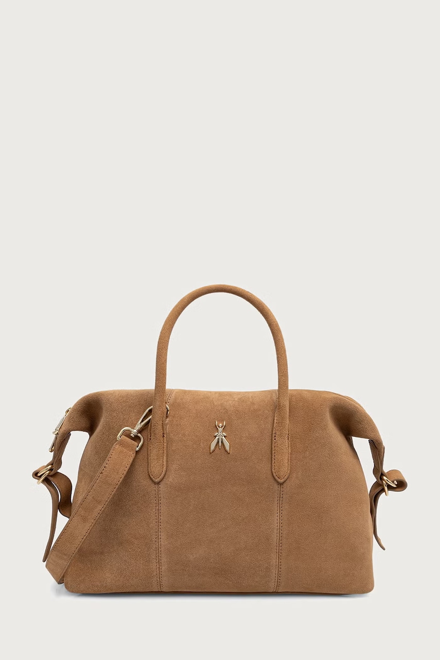 Patrizia Pepe torebka crossbody damska zamszowa