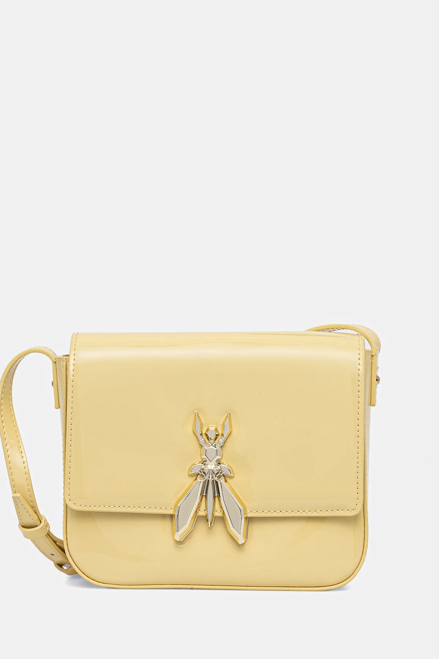 Levně Kožená kabelka Patrizia Pepe žlutá barva, 8B0303 L125