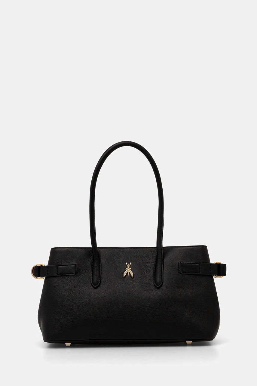 Levně Kožená kabelka Patrizia Pepe černá barva, 8B0305 L162