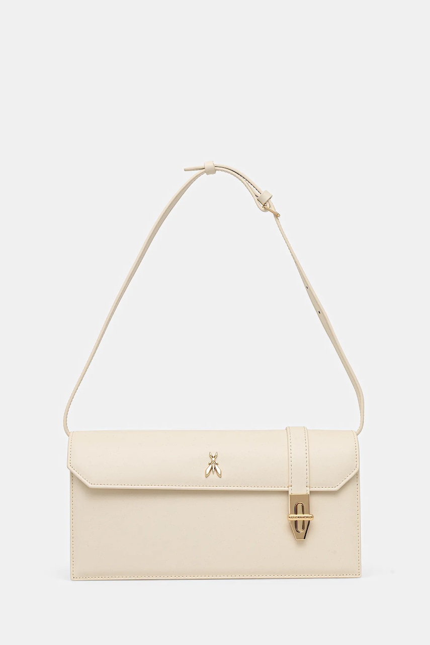 Levně Kožená kabelka Patrizia Pepe béžová barva, 8B0327 L061