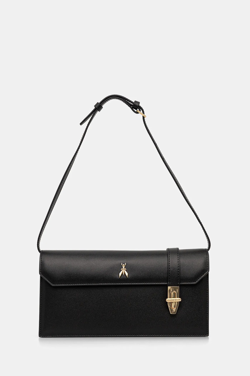 Levně Kožená kabelka Patrizia Pepe černá barva, 8B0327 L061