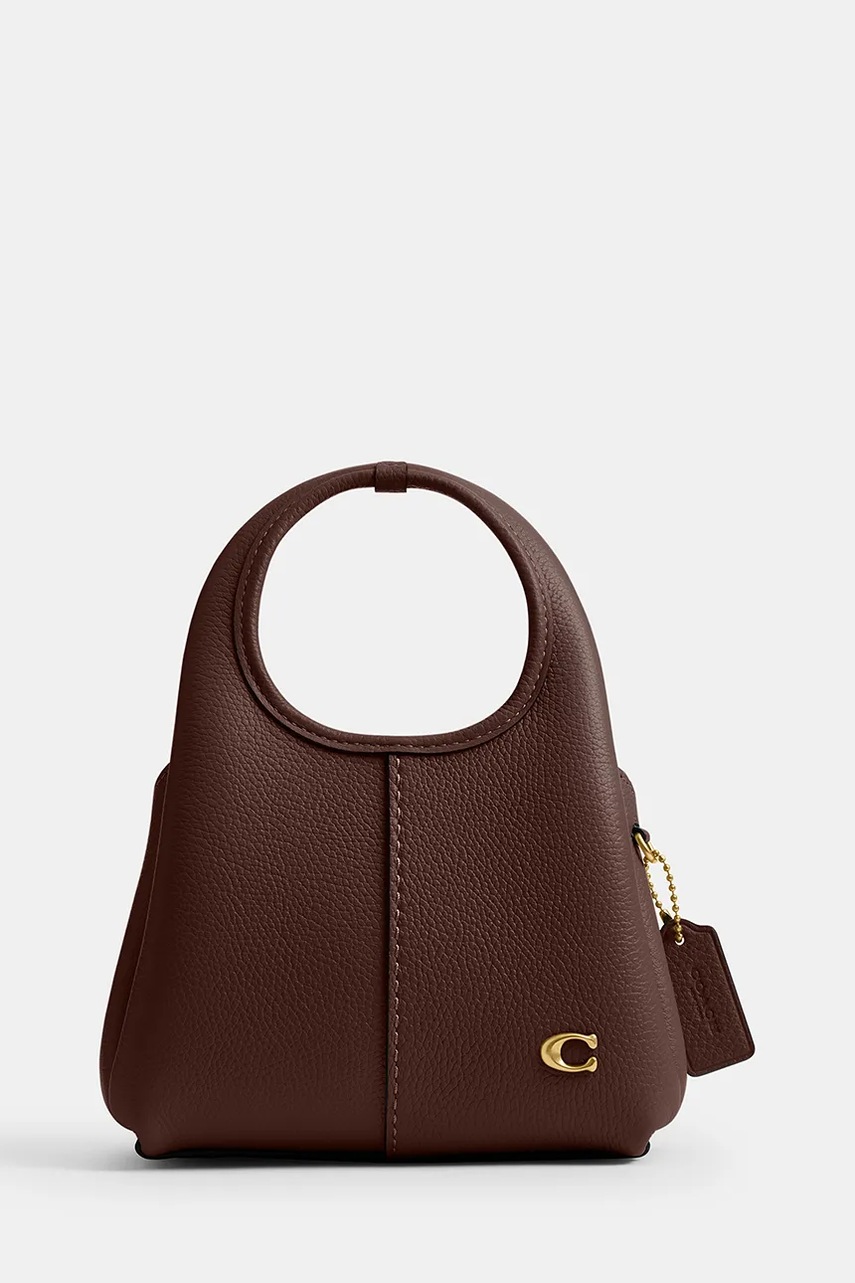 Coach geantă de piele lână 19 culoarea maro, CCY32