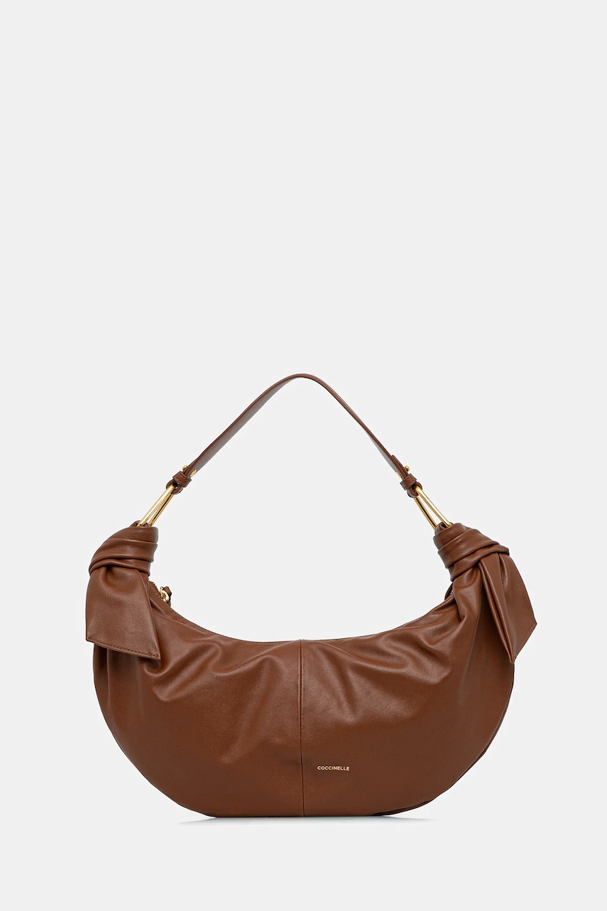 Coccinelle poșetă de piele FUROSHIKI culoarea maro, E1 U1A 13 02 01