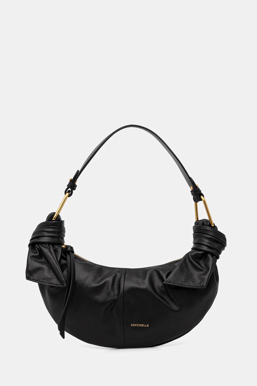 Coccinelle poșetă de piele FUROSHIKI culoarea negru, E1 U1A 13 03 01