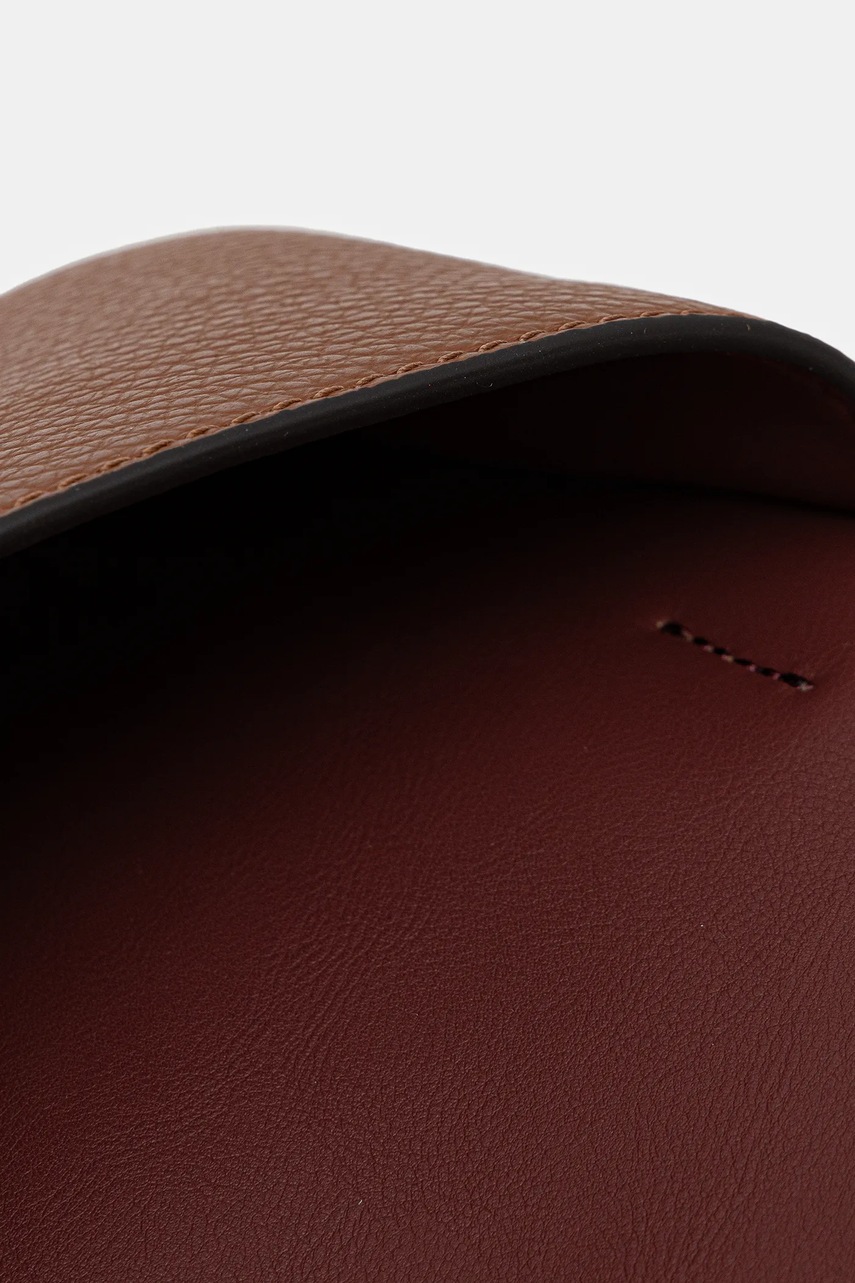 Δερμάτινη τσάντα Coccinelle DOUBLE BEAT χρώμα: καφέ, E1 T8A 11 03 01 φωτογραφία