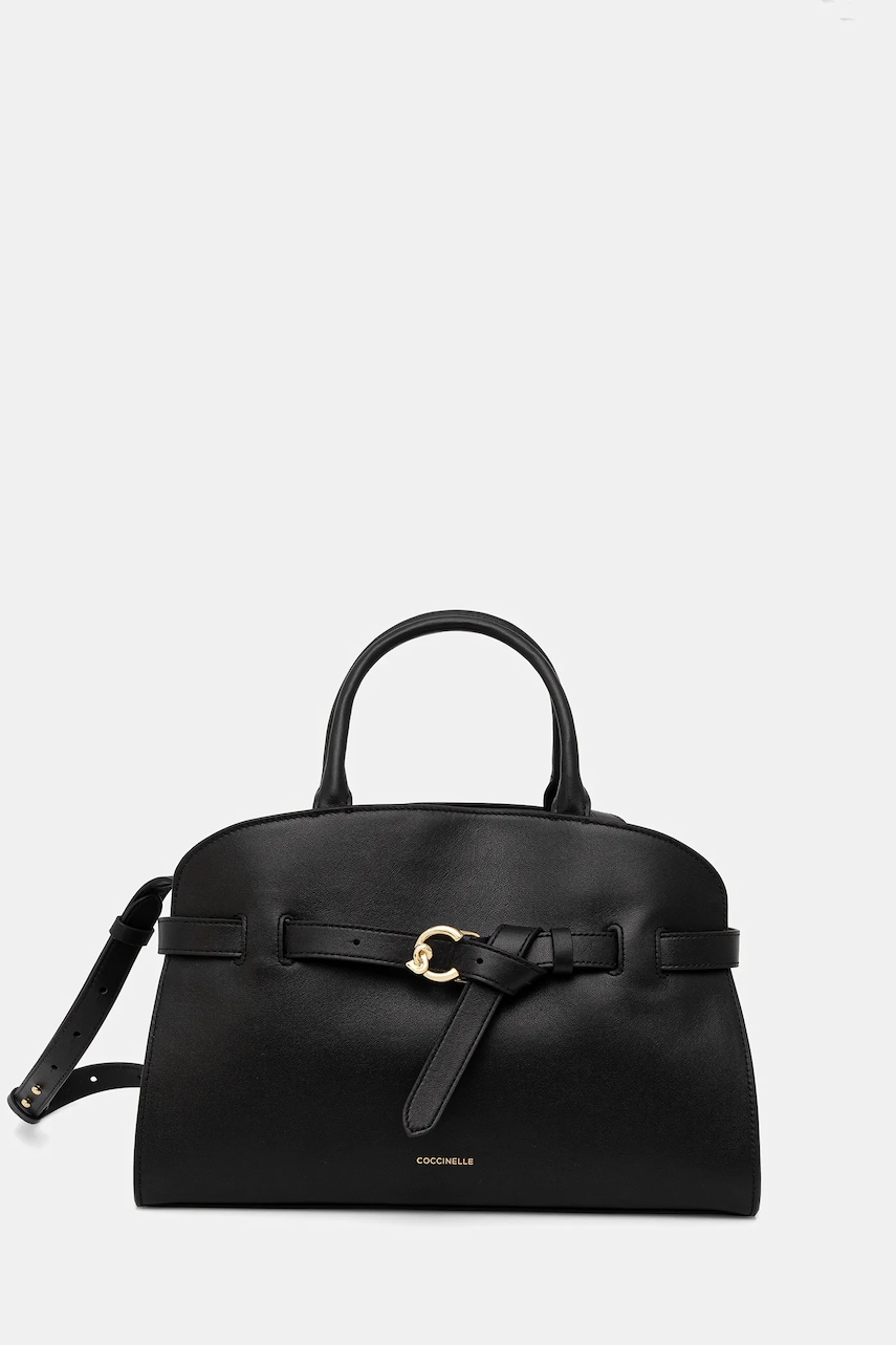 Coccinelle poșetă de piele SABINE culoarea negru, E1 TLA 18 04 01