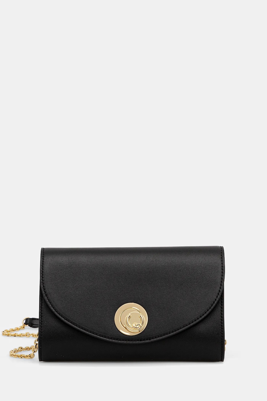 Coccinelle poșetă de piele NIKLA SMOOTH culoarea negru, E1 TOB 15 01 01