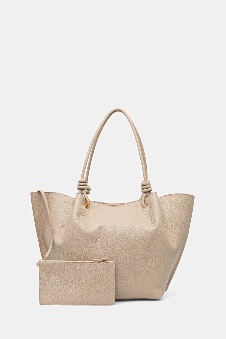 Coccinelle poșetă de piele FINN culoarea bej, E1 U07 11 01 01