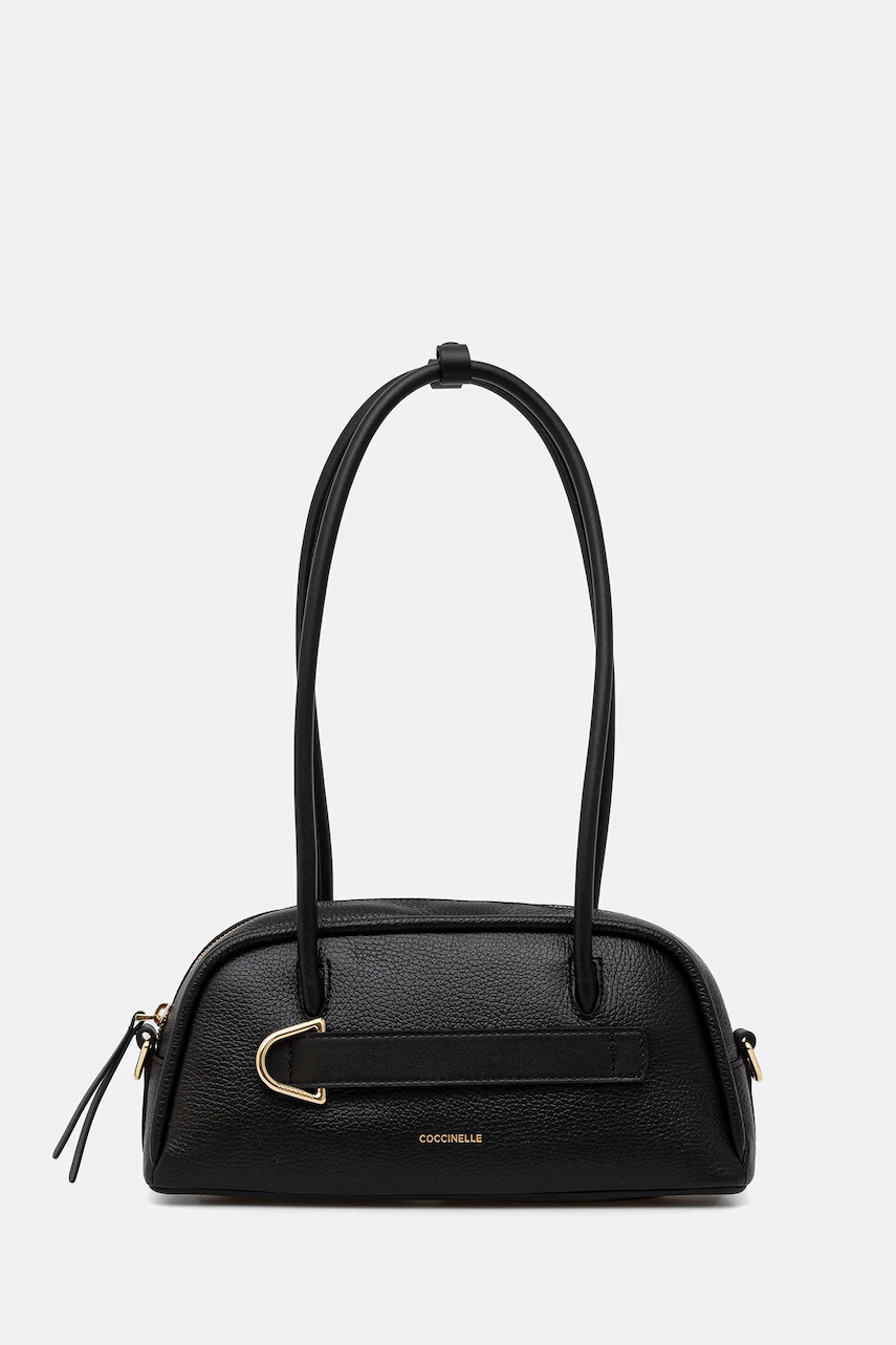 Coccinelle poșetă de piele PAKI culoarea negru, E1 U4A 12 02 01