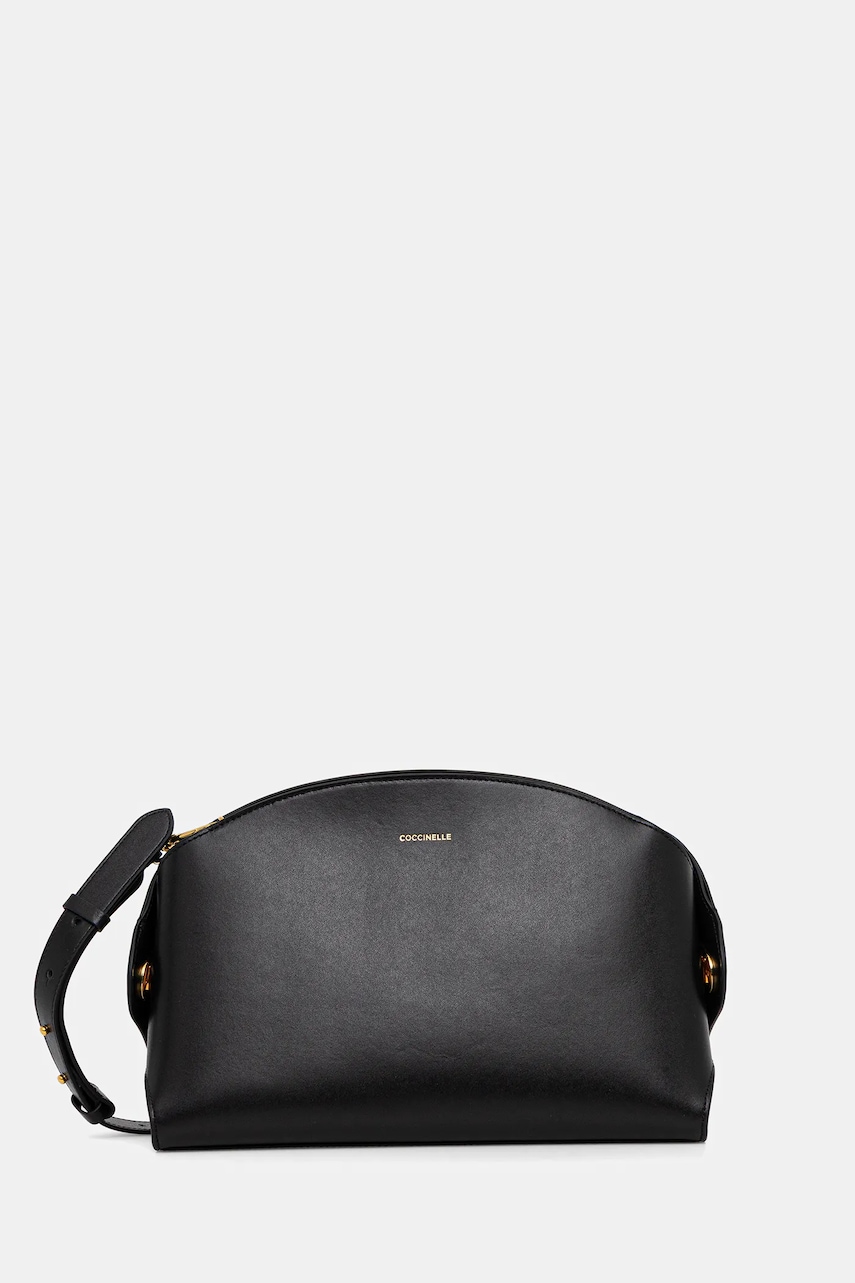 Coccinelle poșetă de piele TYLDE culoarea negru, E1 U7K 12 01 01