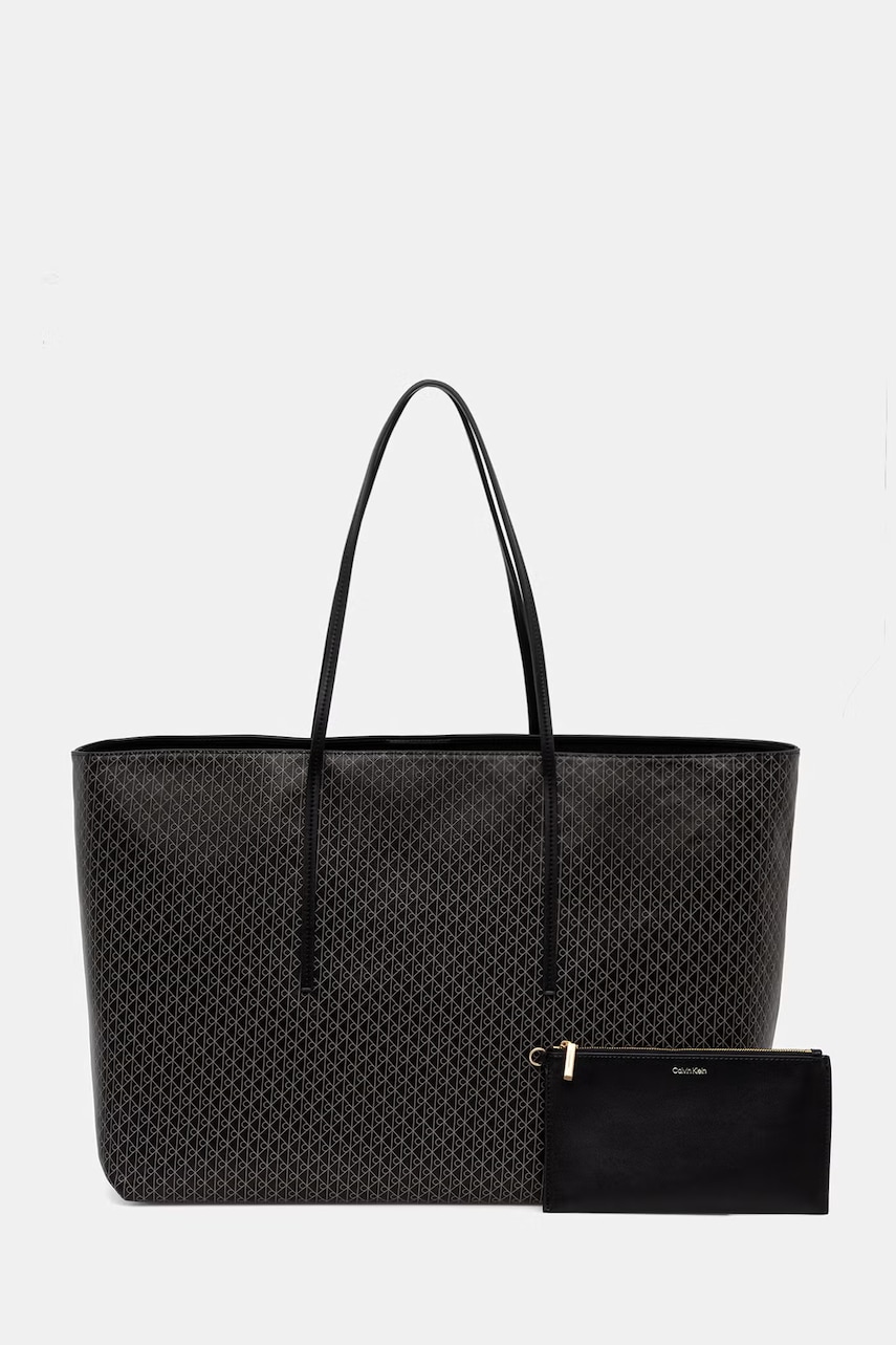 Calvin Klein geantă shopper pentru femei, cu imitație de piele