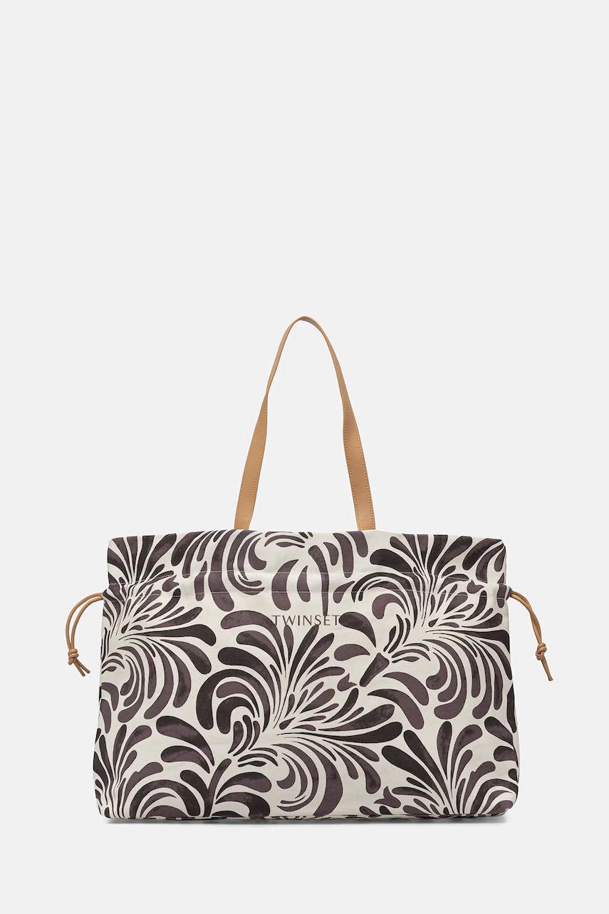 Twinset tote bag pentru femei, din bumbac