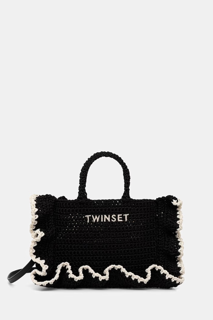 Twinset geantă crossbody pentru femei împletită