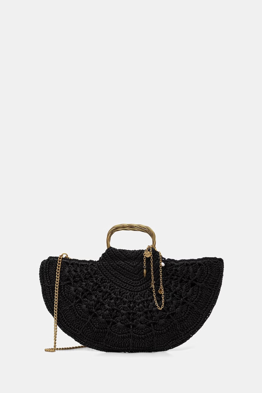 Twinset geantă croissant pentru femei împletită