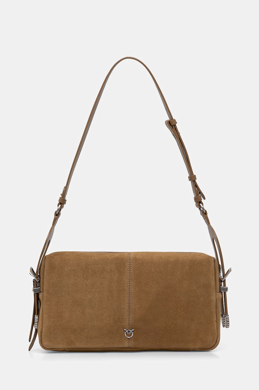 Pinko geantă baguette de damă din piele întoarsă