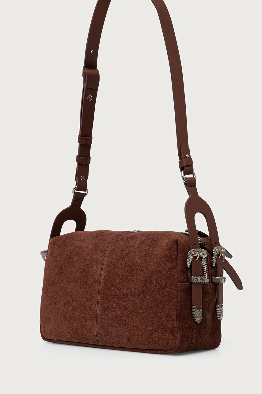 Pinko Pinko baguette γυναικεία δέρμα σουέτ - 4