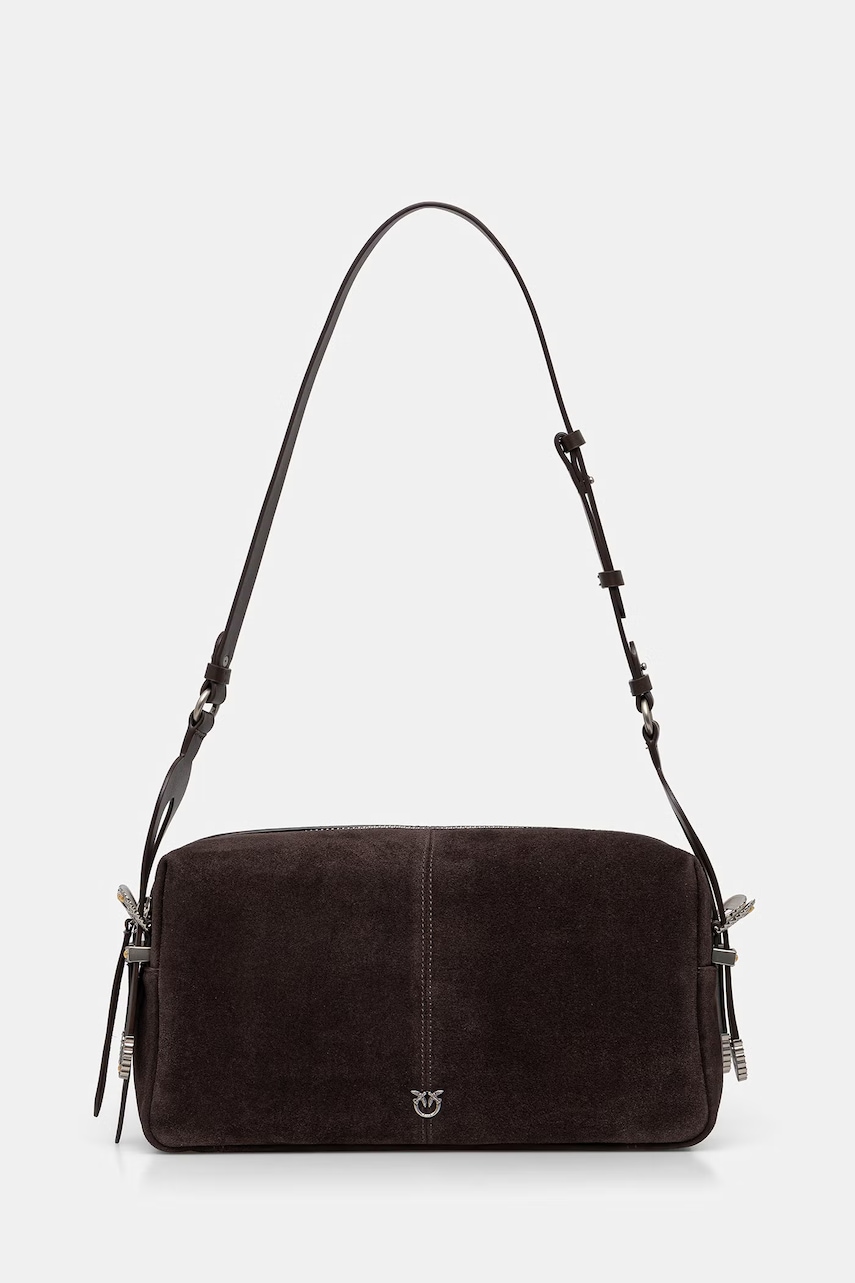 Pinko geantă baguette de damă din piele întoarsă