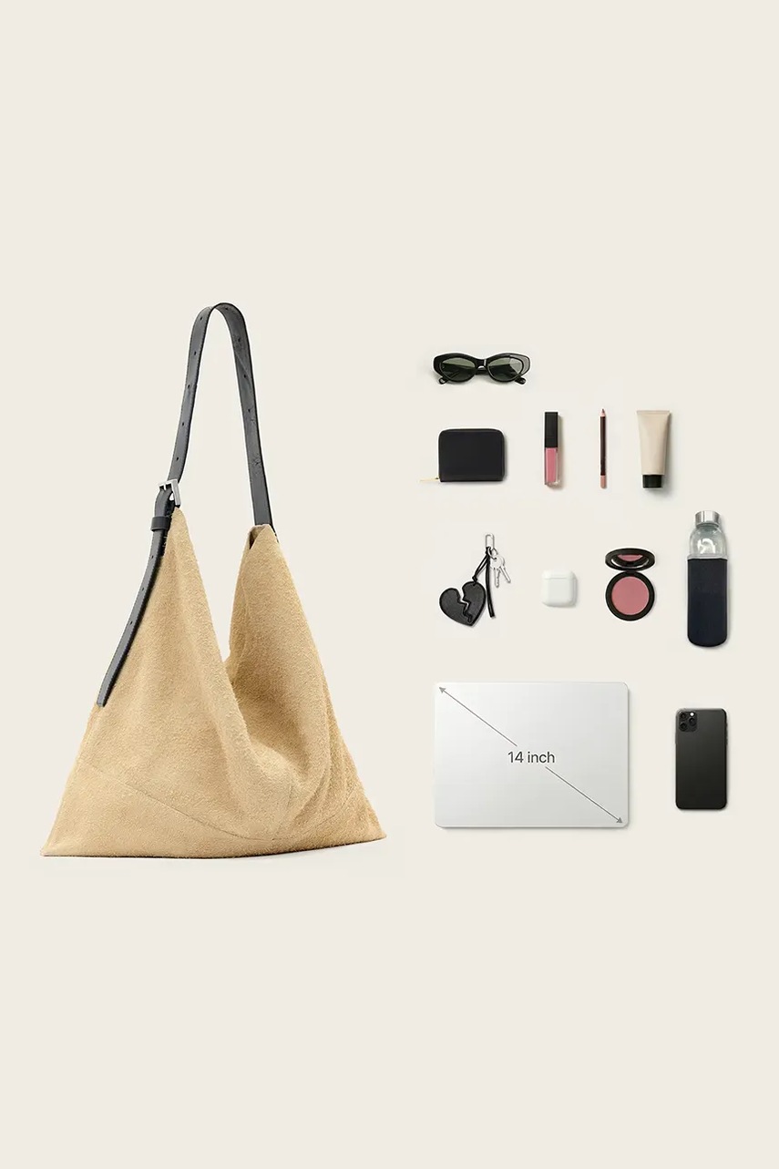 Semišová kabelka AllSaints ASHA (obrázek 8)