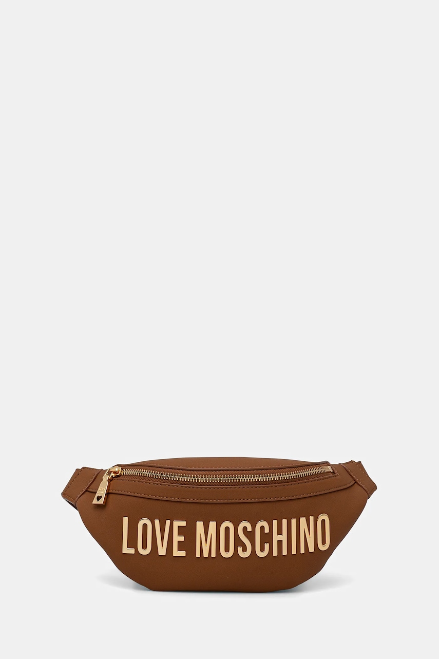 Γυναικεία τσαντάκια μέσης love moschino σε καφε