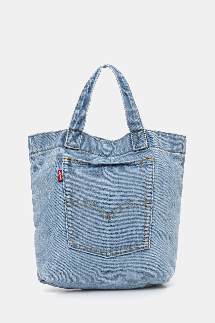 Βαμβακερή τσάντα Levi's MINI BACK POCKET TOTE