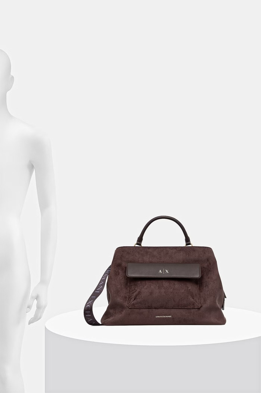 Armani Exchange nákupní taška dámská z imitace semiše (obrázek 6)